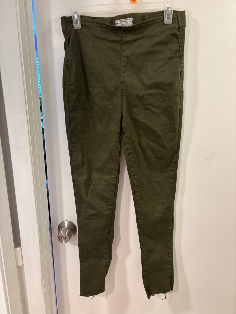 Free People Olive Utility High-Rise Pants